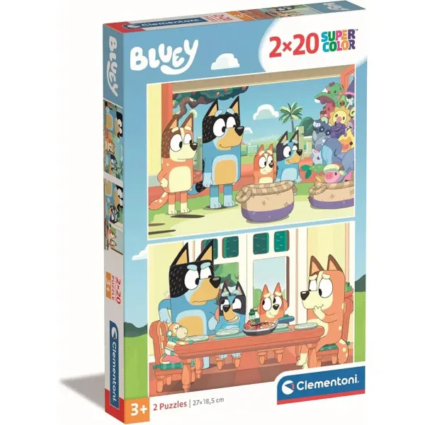 Bluey 2x20kom supercolor puzzle - Clementoni slika 1