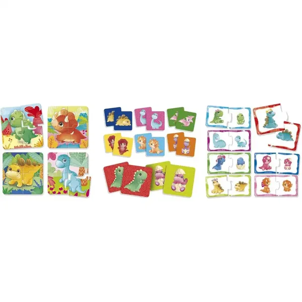 Carotina baby: Dinoland 3 u 1 memo, slagalica i igra povezivanja – Lisciani slika 2