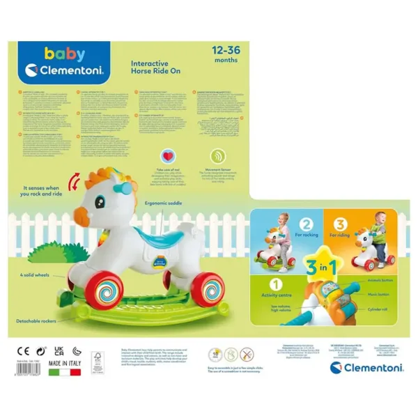 Clementoni Baby: 3 u 1 interaktivna ljuljačka poni slika 4