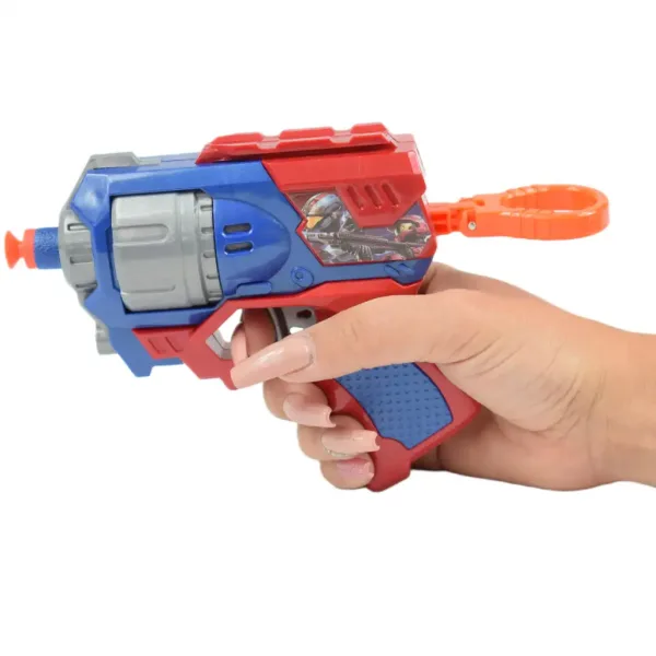 Cool Soft Bullet Gun: Mala spužvasta puška sa patronama plavo-crvene boje 14cm slika 4