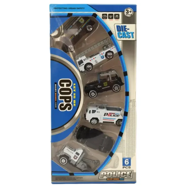 Cops Die-Cast: Set od 6 policijskih automobila slika 2