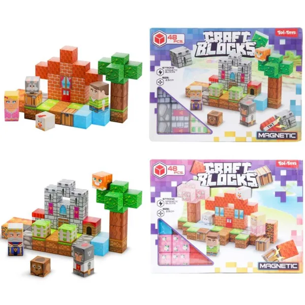 Craft Blocks magnetska građevinska igračka, 48 komada – u dvije varijante slika 3