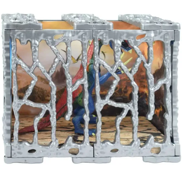 Dino World: Detaljna figura dinosaura Therizinosaurusa od 20 cm u kavezu slika 3
