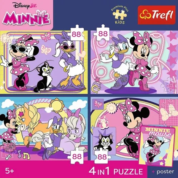 Disney Minnie miš - 4 x 88 komada Premium Plus Kids puzzle - Trefl slika 2