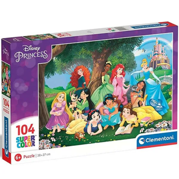 Disney Princeze 104-dijelni Super Color Puzzle - Clementoni slika 1