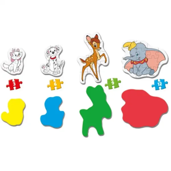 Disney životinje 4 u 1 puzzle set - Clementoni slika 2