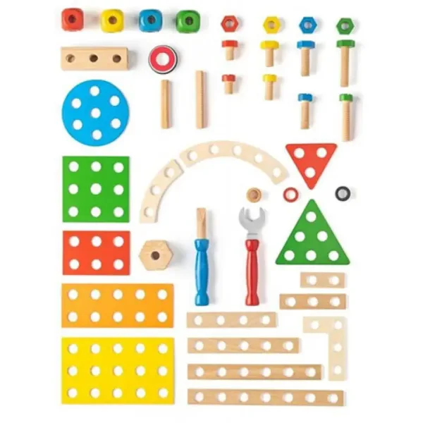 Engineer set drvenih građevinskih igračaka - Woodyland slika 3
