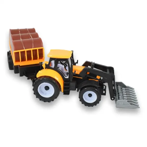Engineering Truck: Bager traktor sa prikolicom i bačvama u raznim verzijama 43cm slika 4