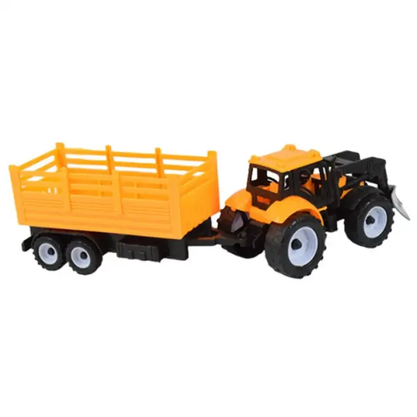Engineering Truck: Traktor set sa prikolicom i bačvama za ulje 28cm slika 3