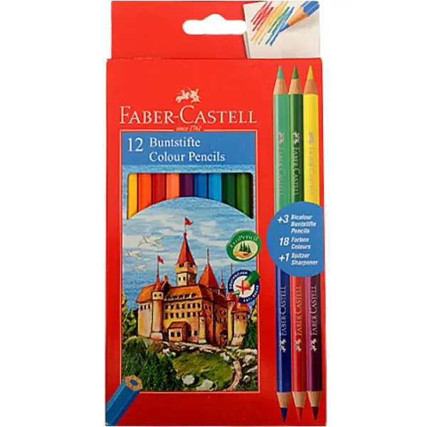 Faber-Castell: Šarene olovke 12kom + 3kom Bicolor slika 1