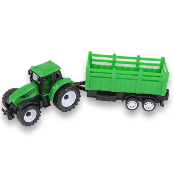 Farm Truck: Zeleni dvodijelni traktorski set s prikolicom slika 4