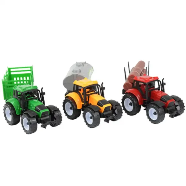 Farmer Truck: Poljoprivredni traktori s prikolicom, set od 3 komada 28 cm slika 5