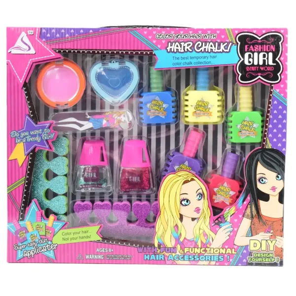 Fashion Girl: Set šminke s kredom za kosu, šminkom i spužvicom za prste slika 4