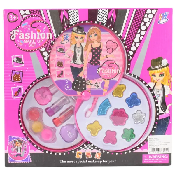 Fashion Make Up: Okrugli dvoslojni set paleta šminke slika 6