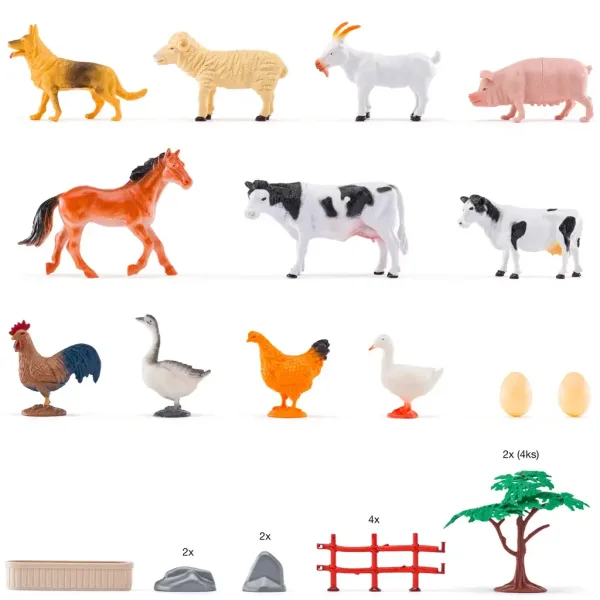 Faunica: Igračka set životinja na farmi u kanti - Woodyland slika 2