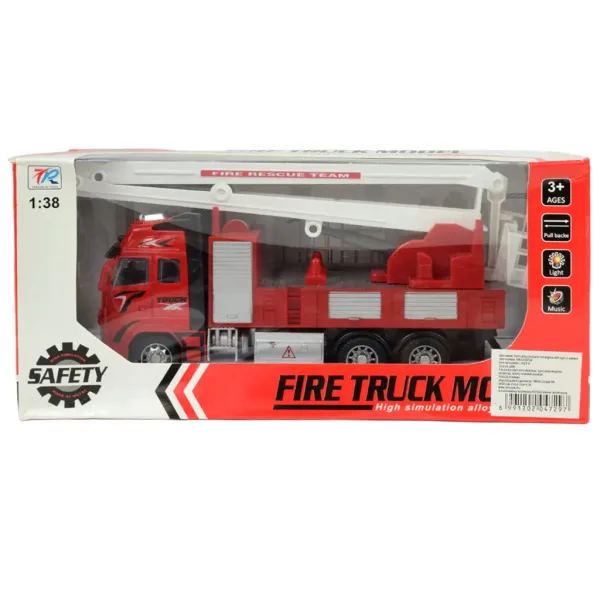 Fire Truck: Vatrogasno vozilo s kranom na zamašnjaku sa svjetlom i zvukom 20 cm slika 6
