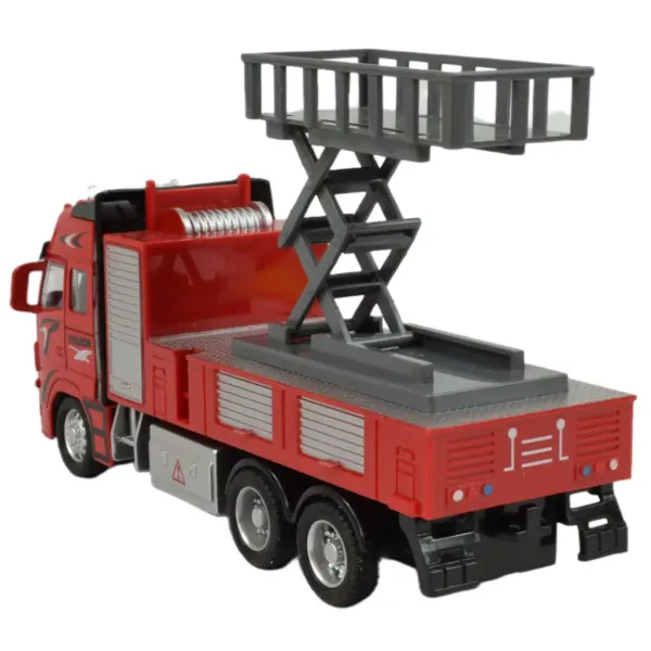 Fire Truck: Vatrogasno vozilo s podiznom košarom na zamašnjak sa svjetlom i zvukom 20 cm slika 3