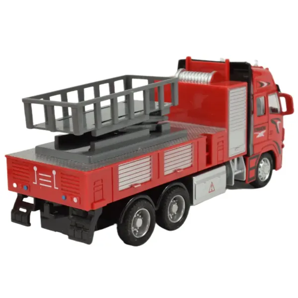 Fire Truck: Vatrogasno vozilo s podiznom košarom na zamašnjak sa svjetlom i zvukom 20 cm slika 4