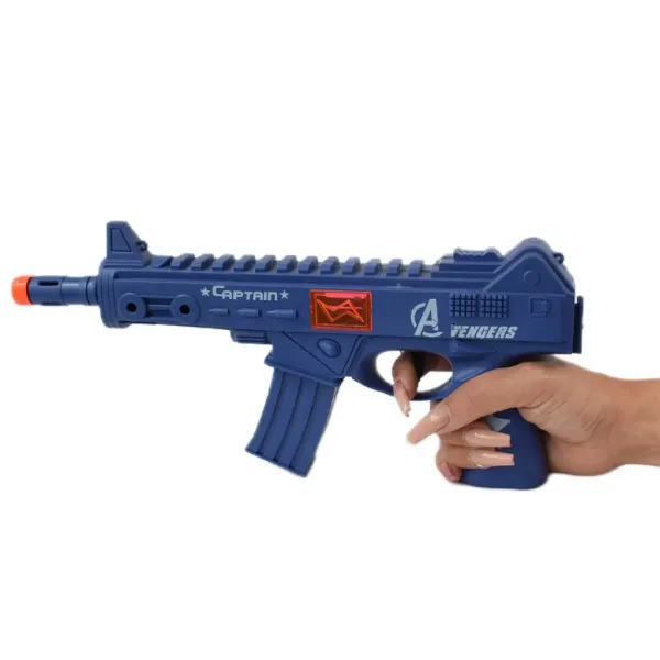 Flint Gun: Plava vojna strojnica s funkcijom pucanja, 30 cm slika 4