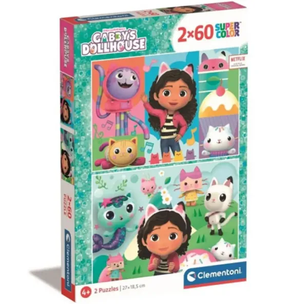 Gabina kuća lutaka Supercolor 2x60kom puzzle - Clementoni slika 1