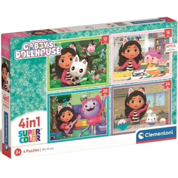 Gabina kuća lutaka Supercolor 4 u 1 puzzle - Clementoni slika 1