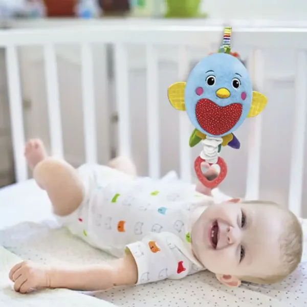 Glazbena mekana plišana ptičica na navijanje - Clementoni baby slika 3