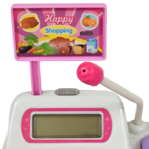 Happy Shopping: Elektronska blagajna bijelo-roza sa zvukom i dodacima 22,5x17cm slika 4
