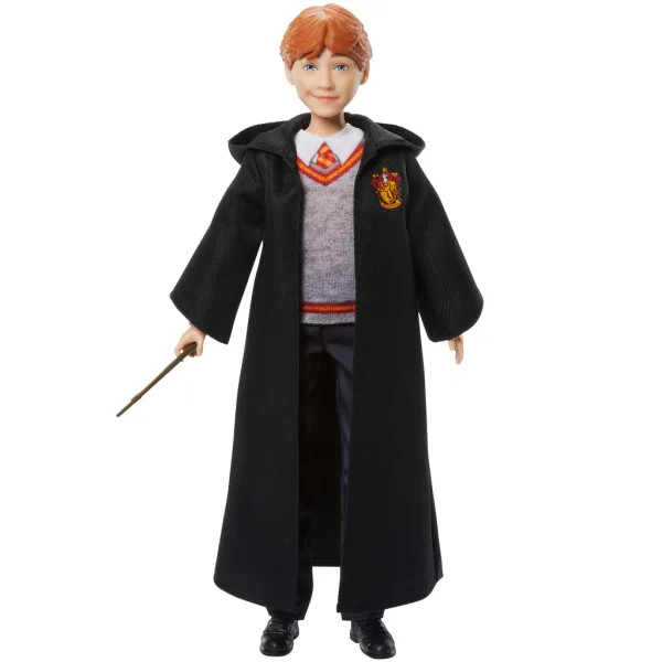 Harry Potter: Ron Weasley lutka u plaštu s čarobnim štapićem - Mattel slika 2