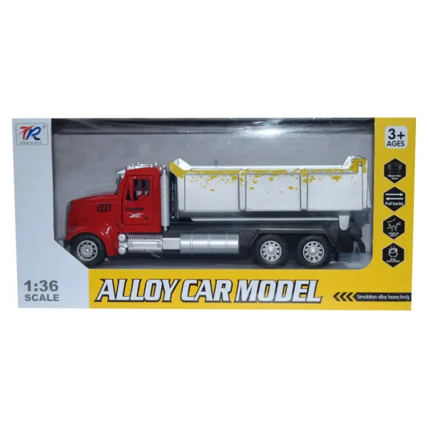 Heavy Duty Truck: Metalni model kamiona kipera na povlačenje s vratima koja se otvaraju 1/36 slika 2