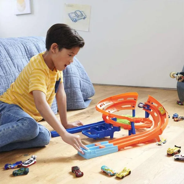 Hot Wheels: Dupla staza s 2 trkaća automobila - Mattel slika 6