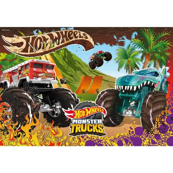 Hot Wheels Monster Trucks slagalica od 60 dijelova 50x35 cm - Lisciani slika 2