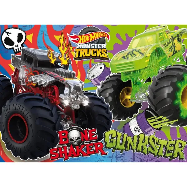 Hot Wheels Monster trucks maxi podna slagalica od 24 dijela 70x50 cm - Lisciani slika 2