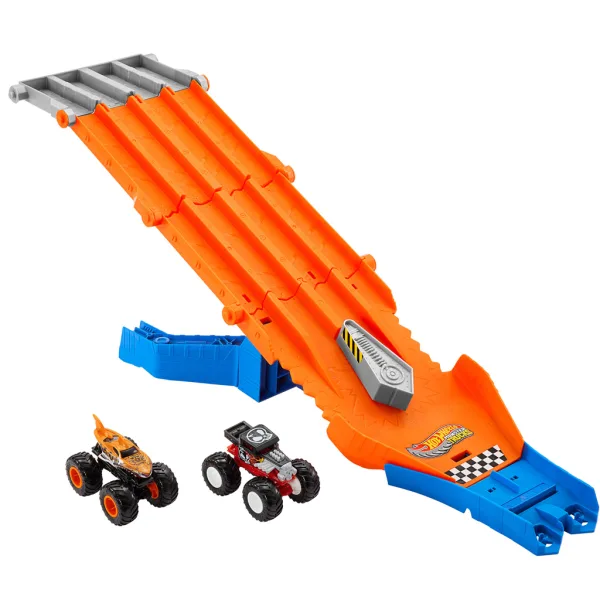 Hot Wheels Monster Trucks: Potjera staze s 2 mala automobila - Mattel slika 2