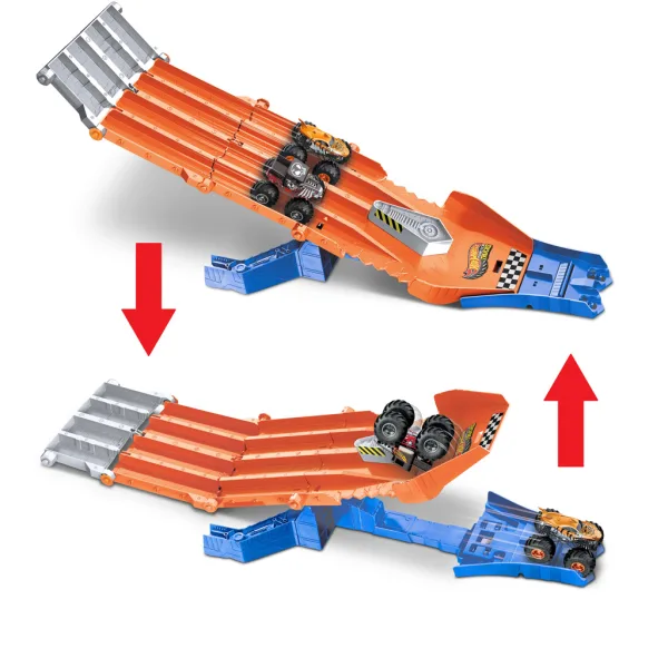 Hot Wheels Monster Trucks: Potjera staze s 2 mala automobila - Mattel slika 4