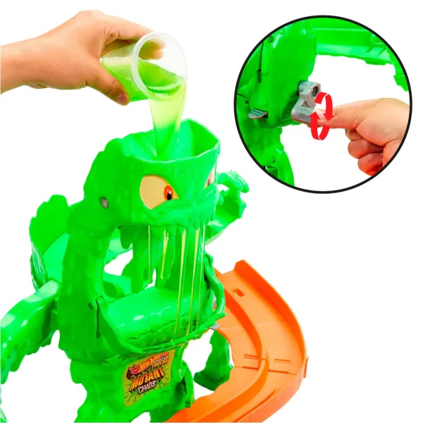Hot Wheels Monster Trucks Slimečudovište Kaos Staza - Mattel slika 3