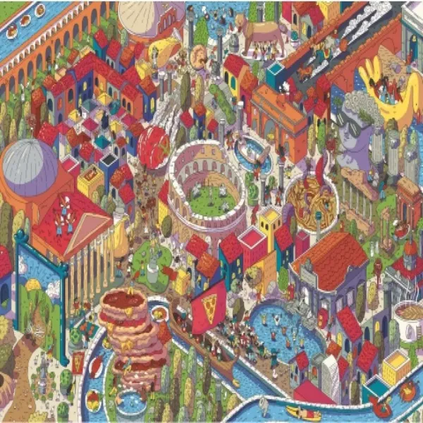 Imaginary Cities: Rim UFT Puzzle od 1000 dijelova - Trefl slika 2