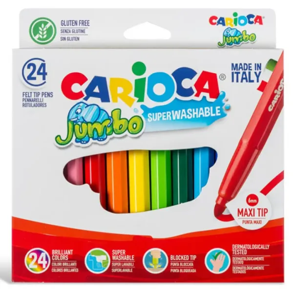 Jumbo flomasteri, set od 24 komada - Carioca slika 2