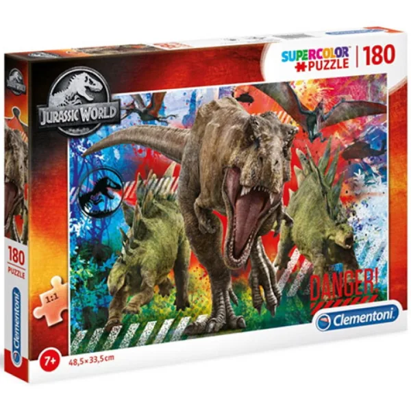 Jurassic World Supercolor puzzle od 180 kom - Clementoni slika 1