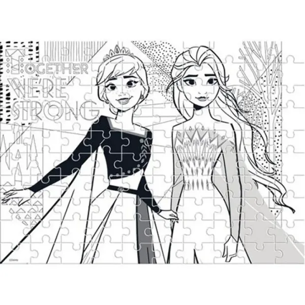Snježno kraljevstvo 2 puzzle za bojanje 2 u 1, 100 komada slika 3