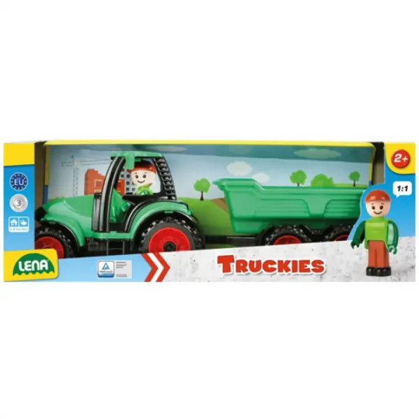 LENA: Truckies traktor sa prikolicom i figurom 36cm slika 2