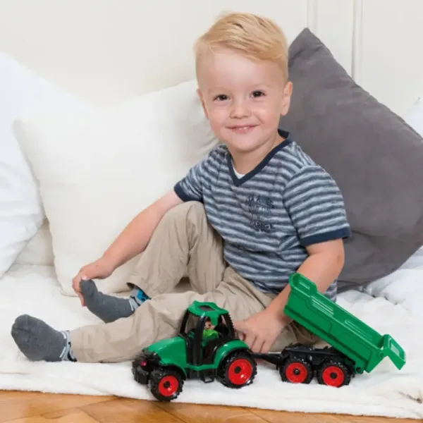 LENA: Truckies traktor sa prikolicom i figurom 36cm slika 4