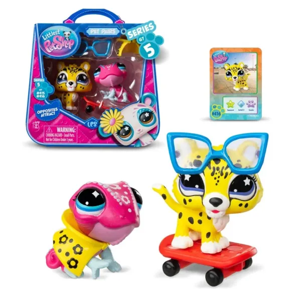 Littlest Pet Shop: Dvostruki paket figura kućnih ljubimaca S5 - Kameleon i Jaguar slika 2