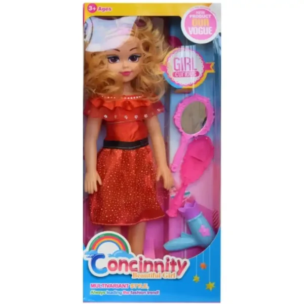Lutka u crvenoj haljini sa zvukom 46cm slika 4