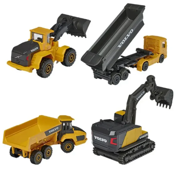 Majorette - Volvo Edition građevinski strojevi 4-dijelni set - Simba Toys slika 3