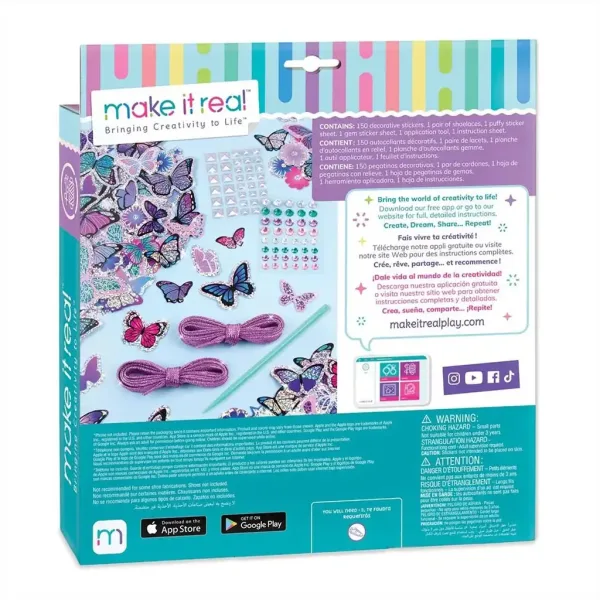Make It Real: Naljepnica Sticker Chic za ukrašavanje cipele - Leptiri slika 2