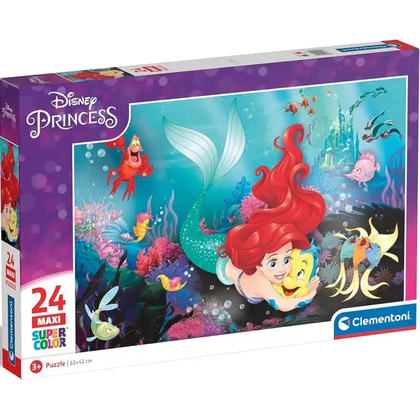 Mala sirena 24 komada maxi supercolor puzzle - Clementoni slika 1