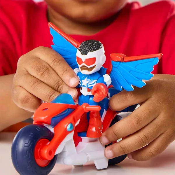 Marvel Iron Man i njegovi čudesni prijatelji - Kapetan Amerika i Super Bike vozilo - Hasbro slika 3