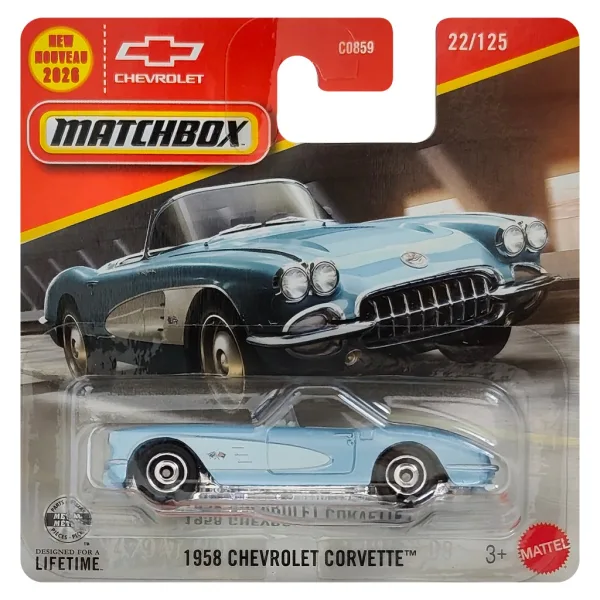 Matchbox: 1958 Chevrolet Corvette mali automobil 1/64 - Mattel slika 1