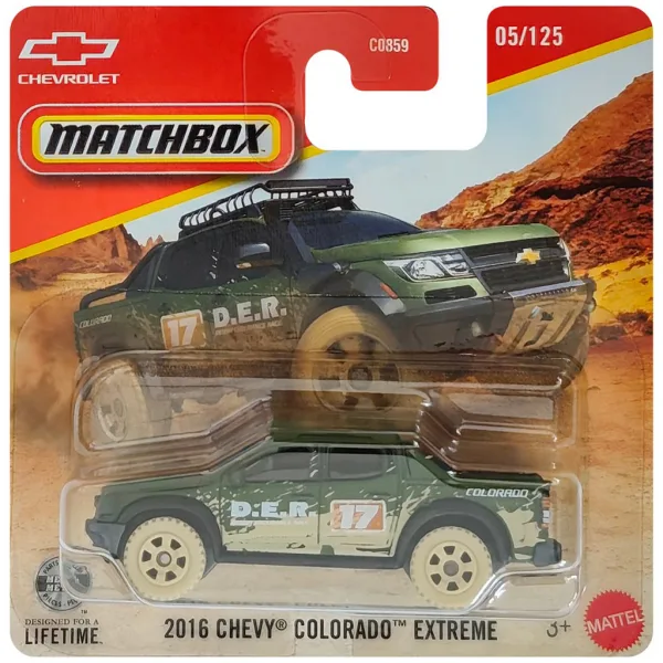Matchbox: 2016 Chevrolet Colorado Xtreme mali automobil 1/64 - Mattel slika 1