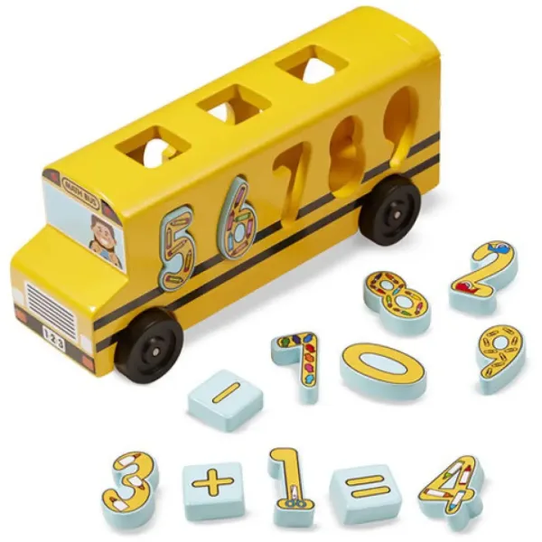 Drveni oblikovni autobus s brojevima - Melissa & Doug slika 2